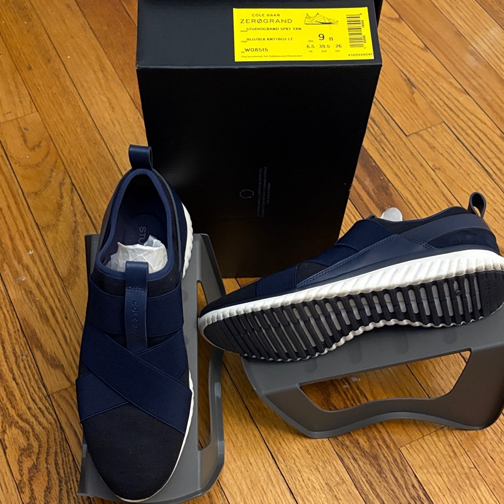 Cole Haan Women Dark Blue Slip-On Sneakers